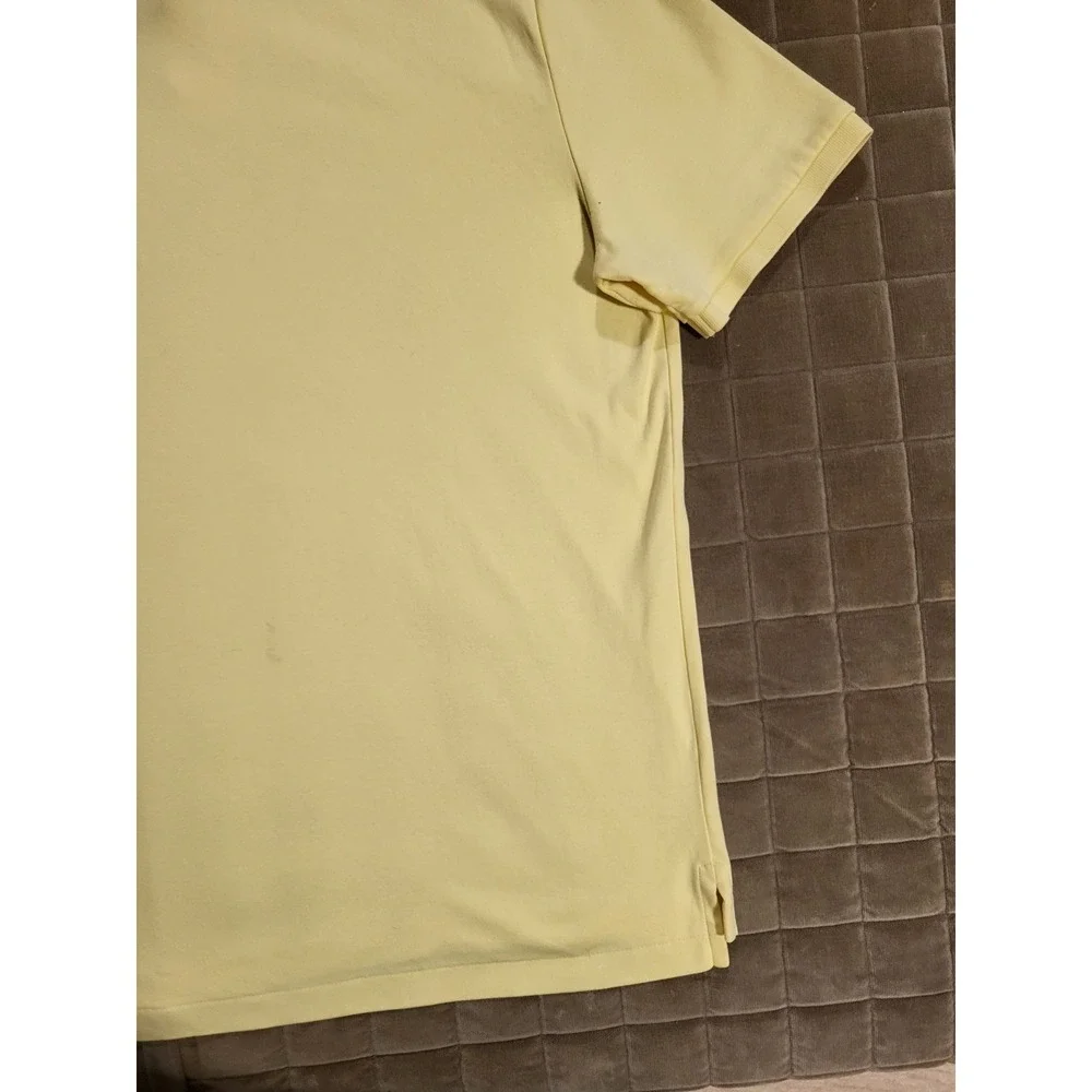 Polo Ralph Lauren Polo Shirt Mens Large Classic Fit Neon Yellow Short Sleeve